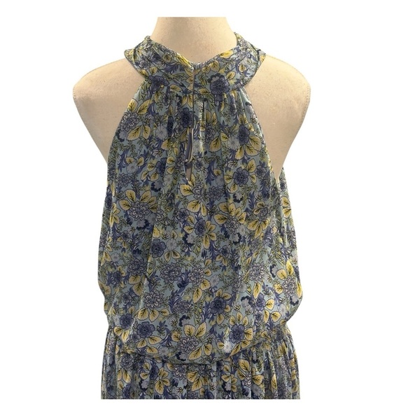 NWT Ramy Brook Kent Daisy Printed Midi Dress In Blue Size Medium - Picture 11 of 12